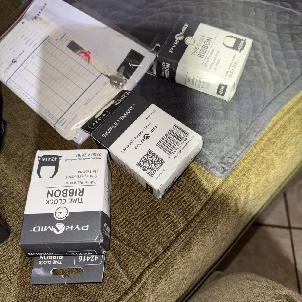 Pyramid Technologies 2650 Pro Auto Aligning Time Clock, LCD Display, Charcoal