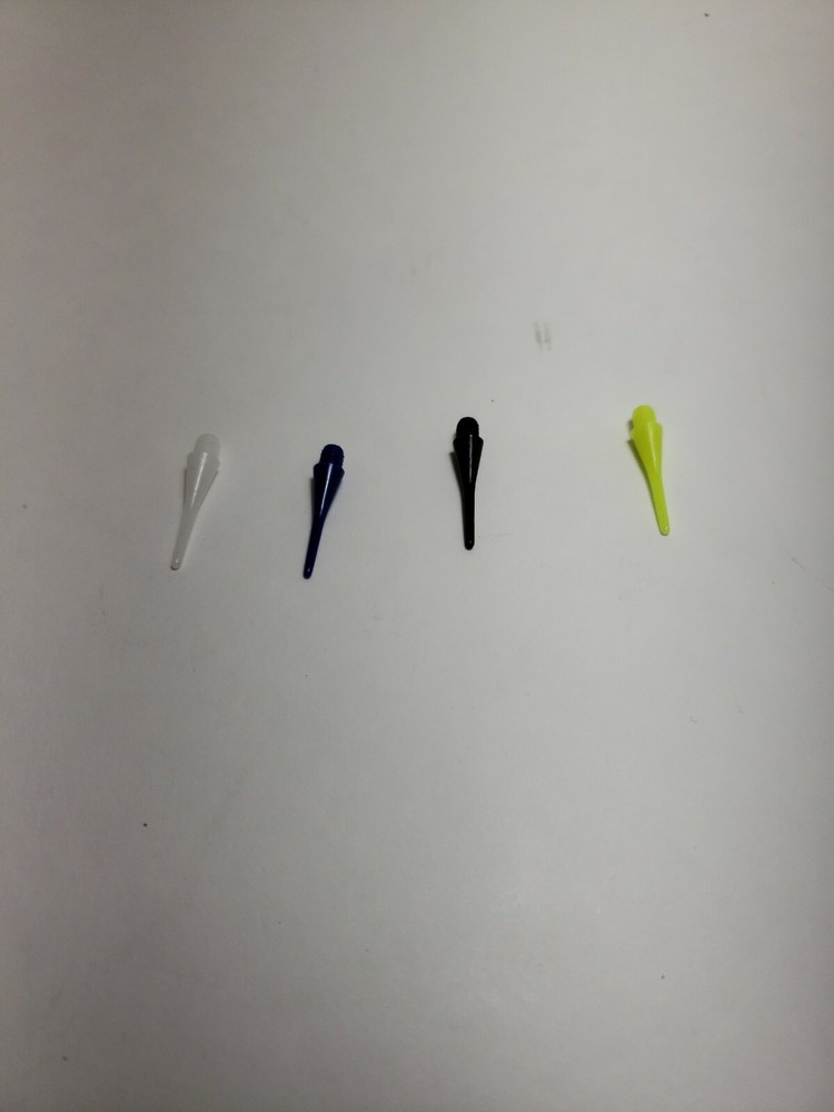 Unicorn Premium Replacement Plastic Dart Tips, opened canister 147 tips