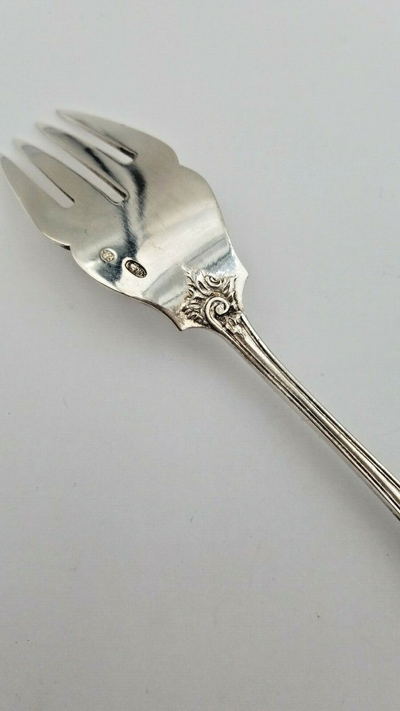 Russian 84 Silver Fish Fork with Fancy Design #7018
