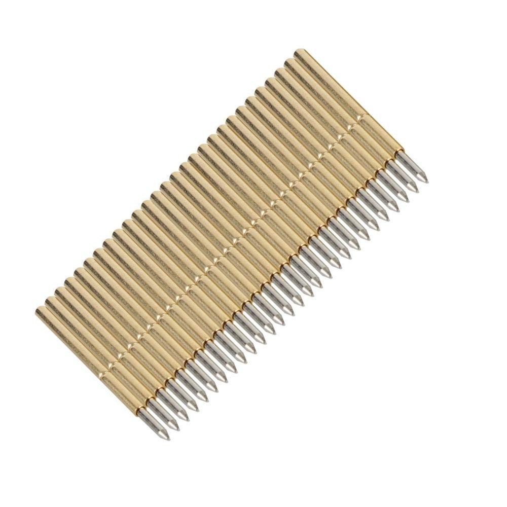 100 PCS Spring Test Probe Pogo Pin 3A Conical Head 1.02mm Thimble PCB Testing
