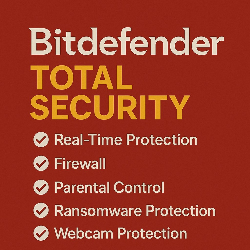 Bitdefender Total Security 2026 - 3 Years 3 Devices + Daily VPN