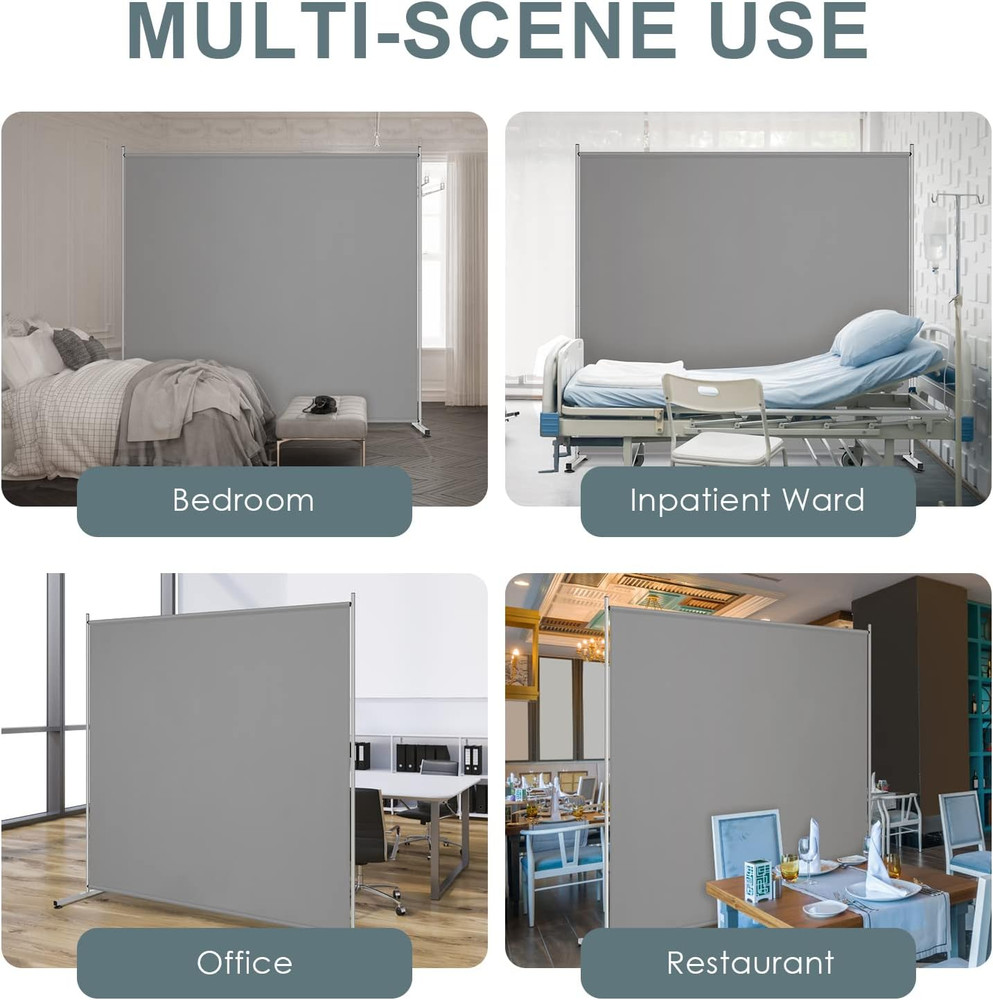 RANTILA Single Large Panel Room Divider, Privacy Screen for Office, Partition Se