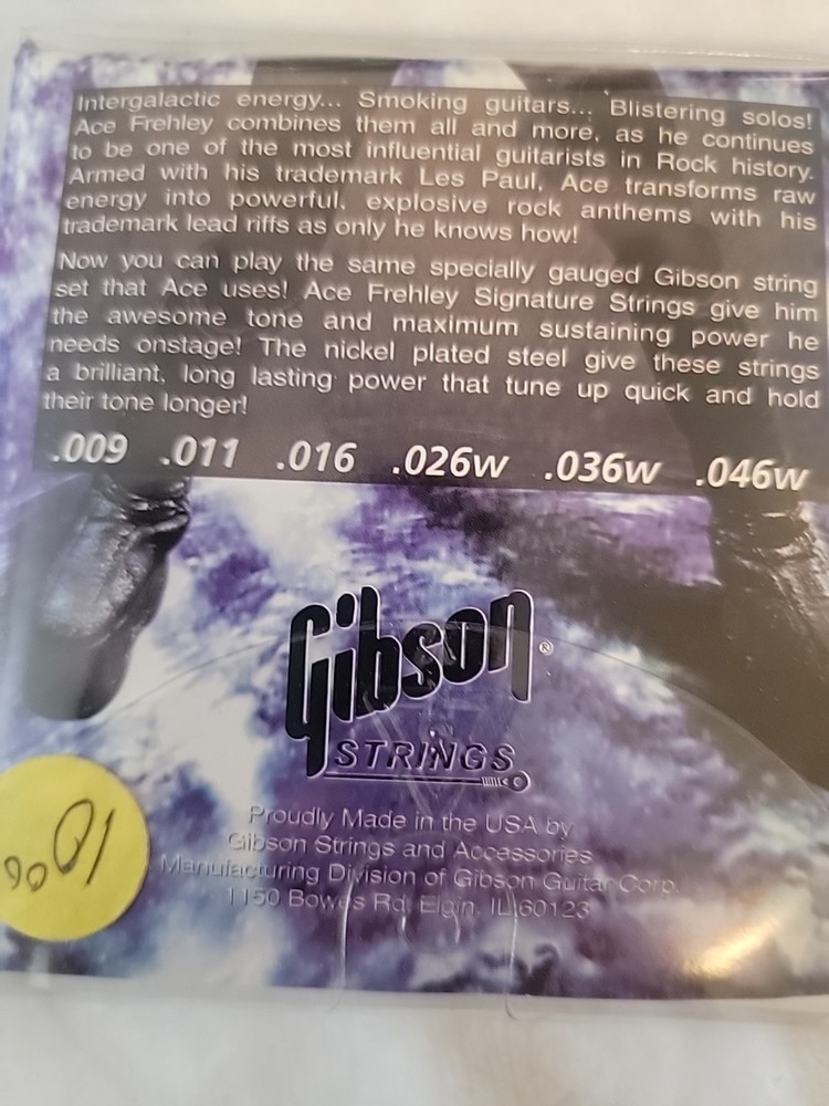 Rare! KISS - New/Unopened Package Of OOP Ace Frehley Guitar Strings By Gibson!