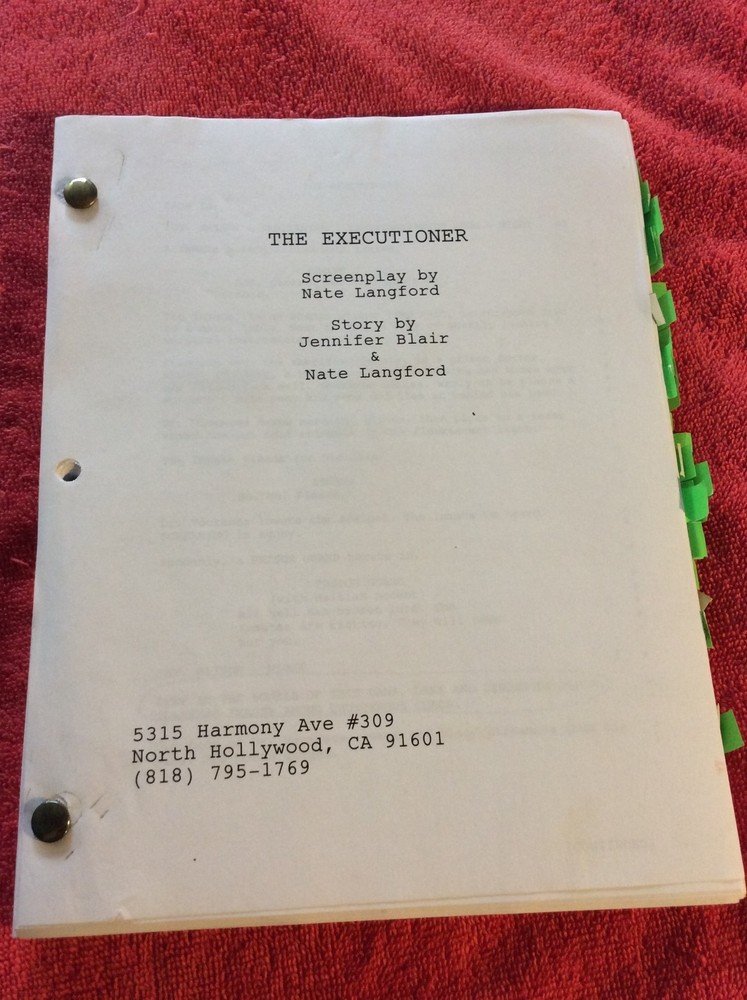 ORIGINAL SCRIPT THE EXECUTIONER NATE LANGFORD JENNIFER BLAIR