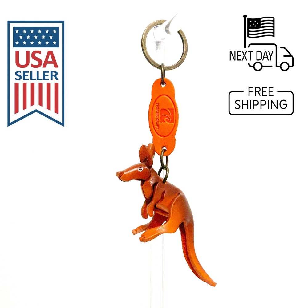 Kangaroo Handmade Leather Keyring