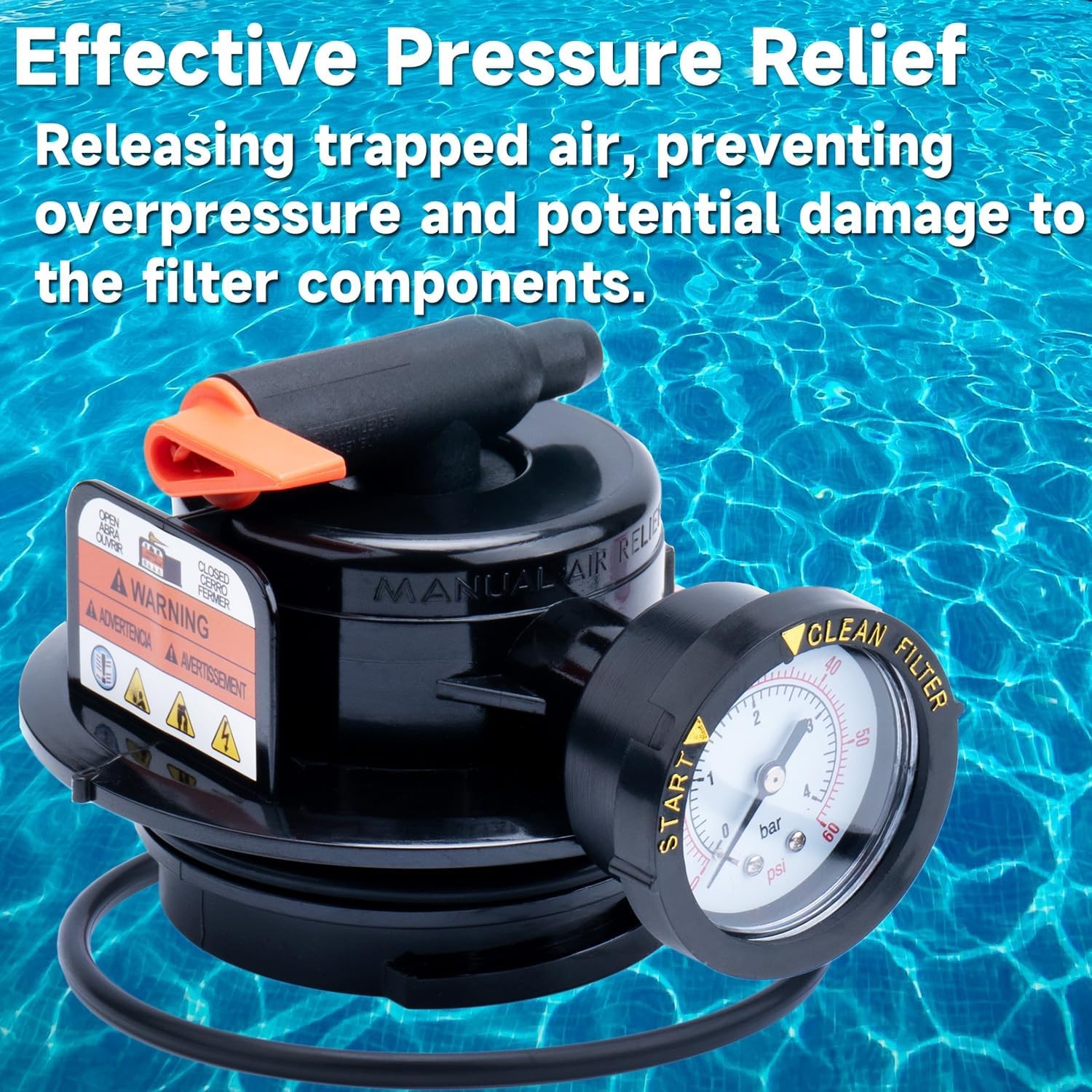 Pressure Relief Valve Replacement for Hayward Pro-Grid DE, Swimclear, Swim...