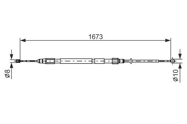 Cable Pull, parking brake BOSCH 1987477948
