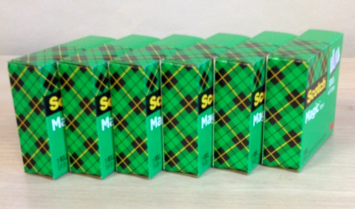 Lot of 6 Scotch Magic Tape Refills 3/4" x 1296 1" Core Clear Invisible MMM81034