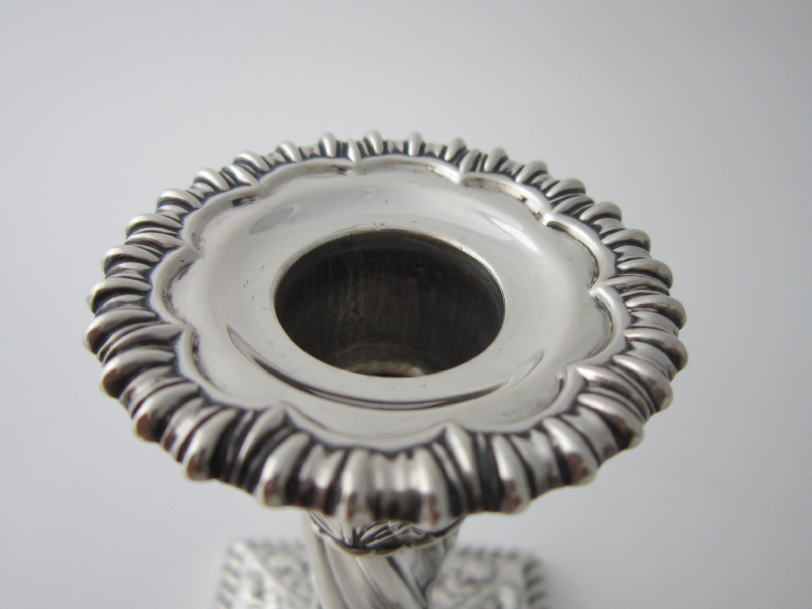 Antique Victorian Sterling Silver Candlesticks - 1884 by Aldwinckle & Slater