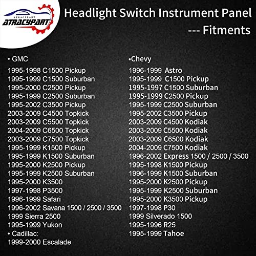 Headlight Switch Dimmer Control | Headlight Switch - 93443101 Black - 1995-2009