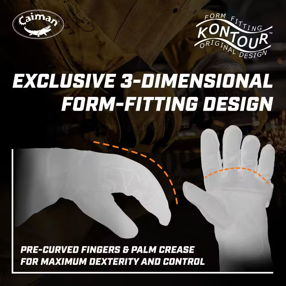 Large Premium Goat Grain Tig/Multi-Task Welder'S Glove with Split Cowhide Back
