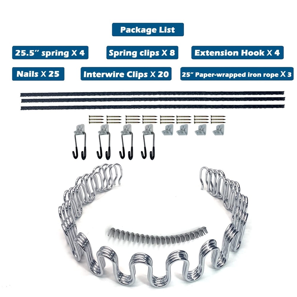 Kaupuar 25" 26" 27" Sofa Upholstery Spring Replacement Kit for Couch Support ...