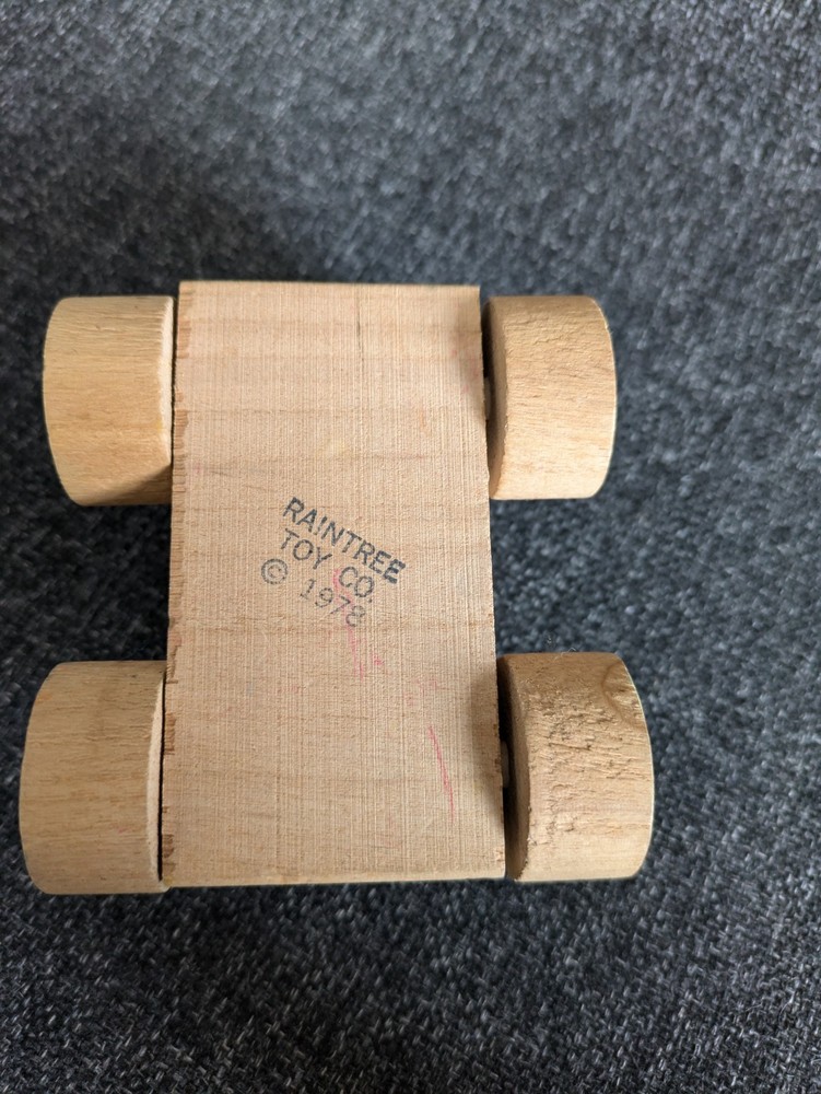Solid Wood Truck 1978 Raintree Toy Co Wheels Roll
