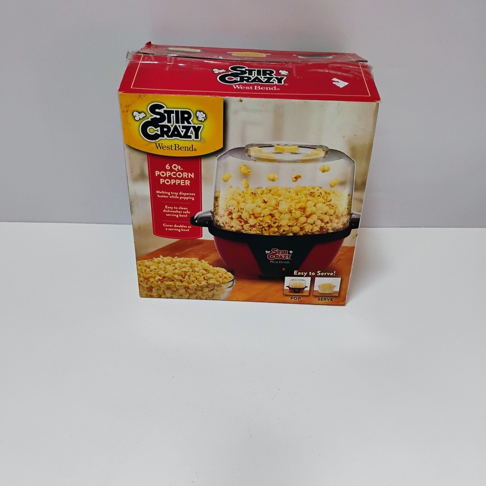 West Bend Stir Crazy 6 Quart Popcorn Popper