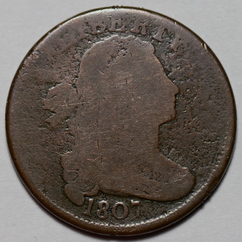 1807 Draped Bust Large Cent - Comet Variety - US 1c Copper Coin