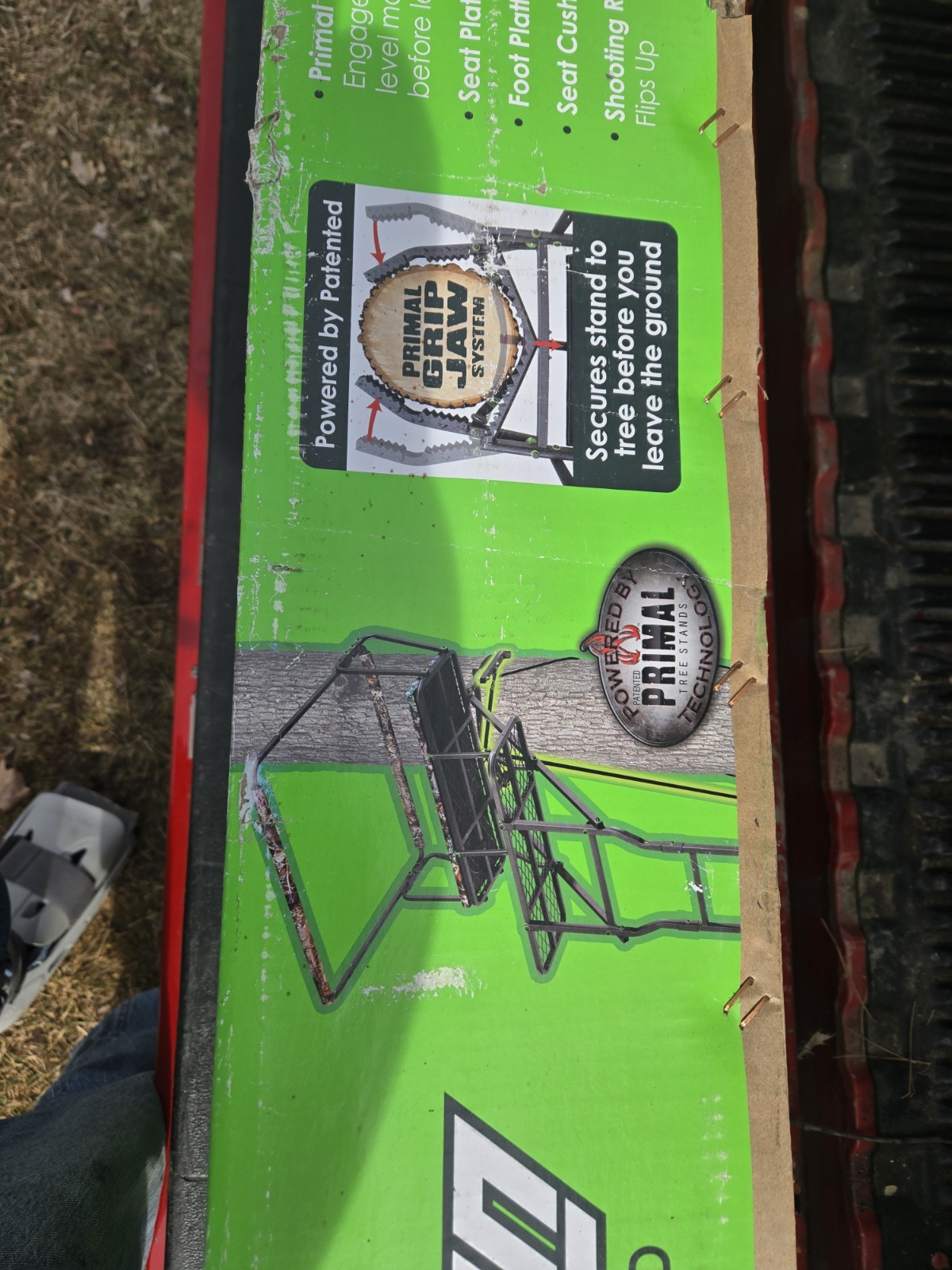 15 ft Double Shot Two-Person Ladder Tree Stand with Grip Jaw System Hunting Deer