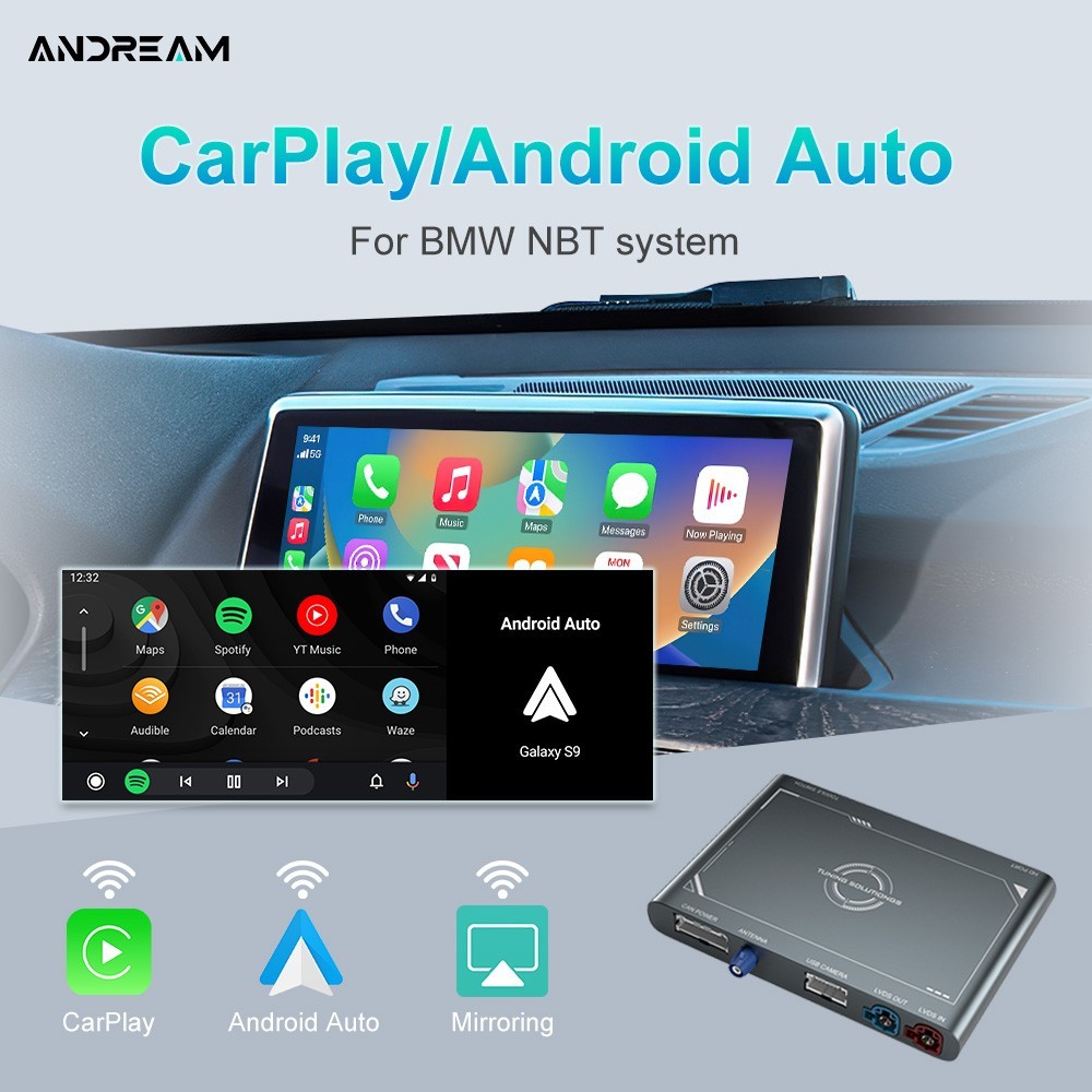 Wireless CarPlay Android Auto Retrofit Kit Decoder Box for BMW NBT 2012-2017 US