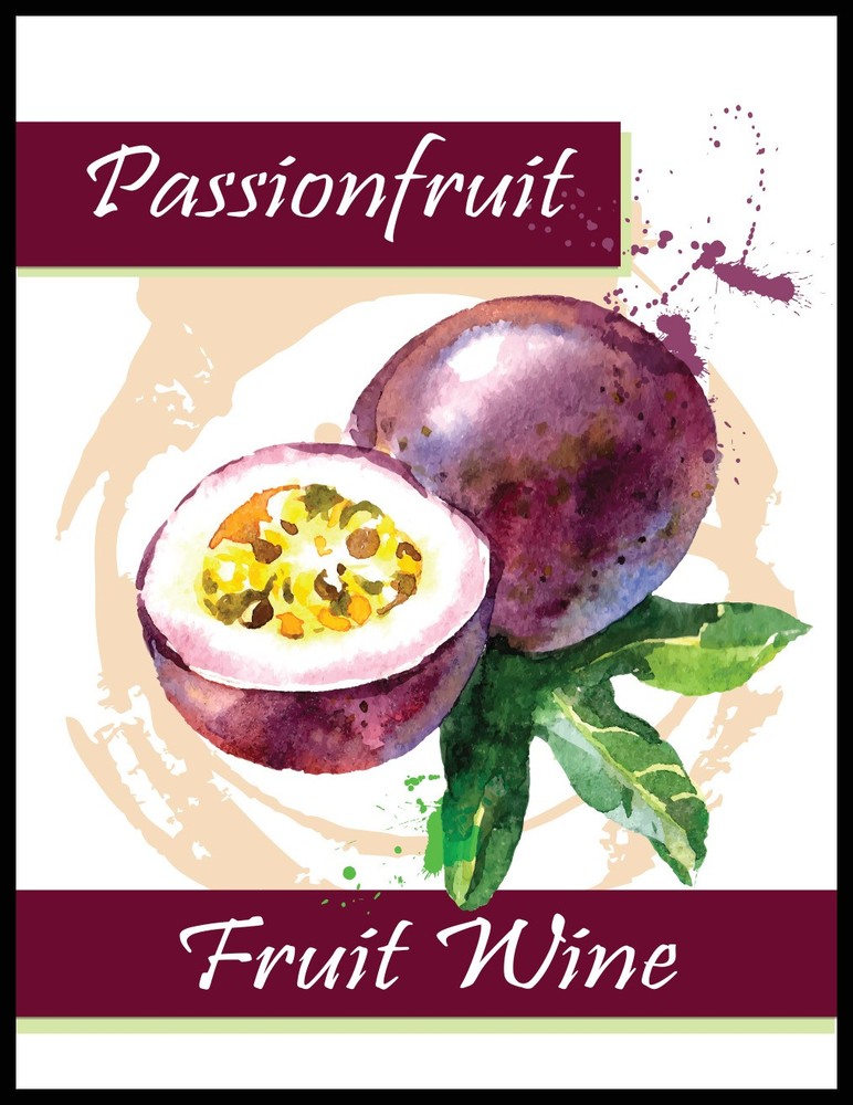Passionfruit Fruit Wine Labels