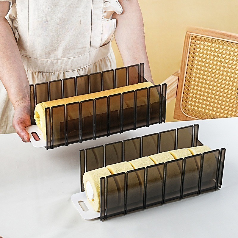 Easy Cake Roll Cutting Mold Slicer Simple Practical Kitchen Baking Layering Tool
