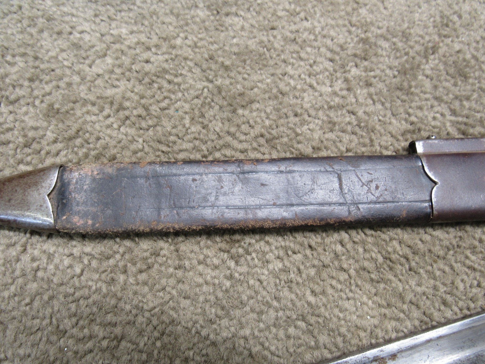 Danish M1889 Krag Jorgensen Bayonet w/ Scabbard Dated 1891 WK & C Mfg