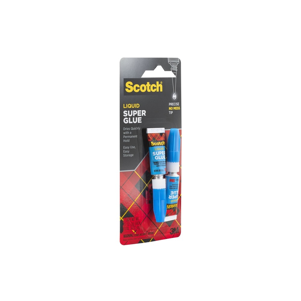 Scotch® Super Glue Liquid AD117, .07 oz, 2-Pack