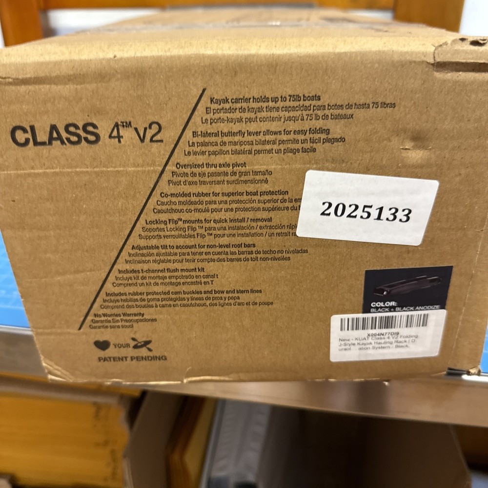 Küat Class 2 - Rooftop Kayak System Fixed - Black