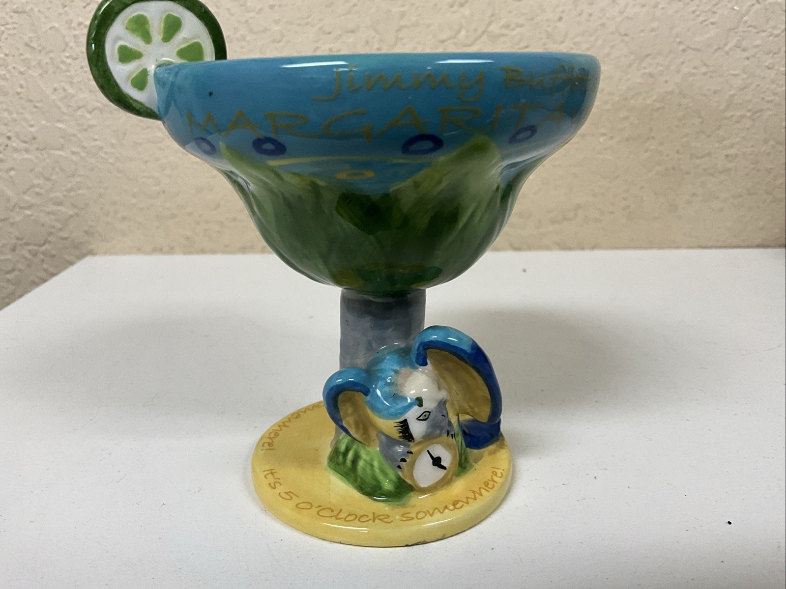 Jimmy Buffet Five O Clock Somewhere Painted Margaritaville Glass NEW! SHIPS FREE