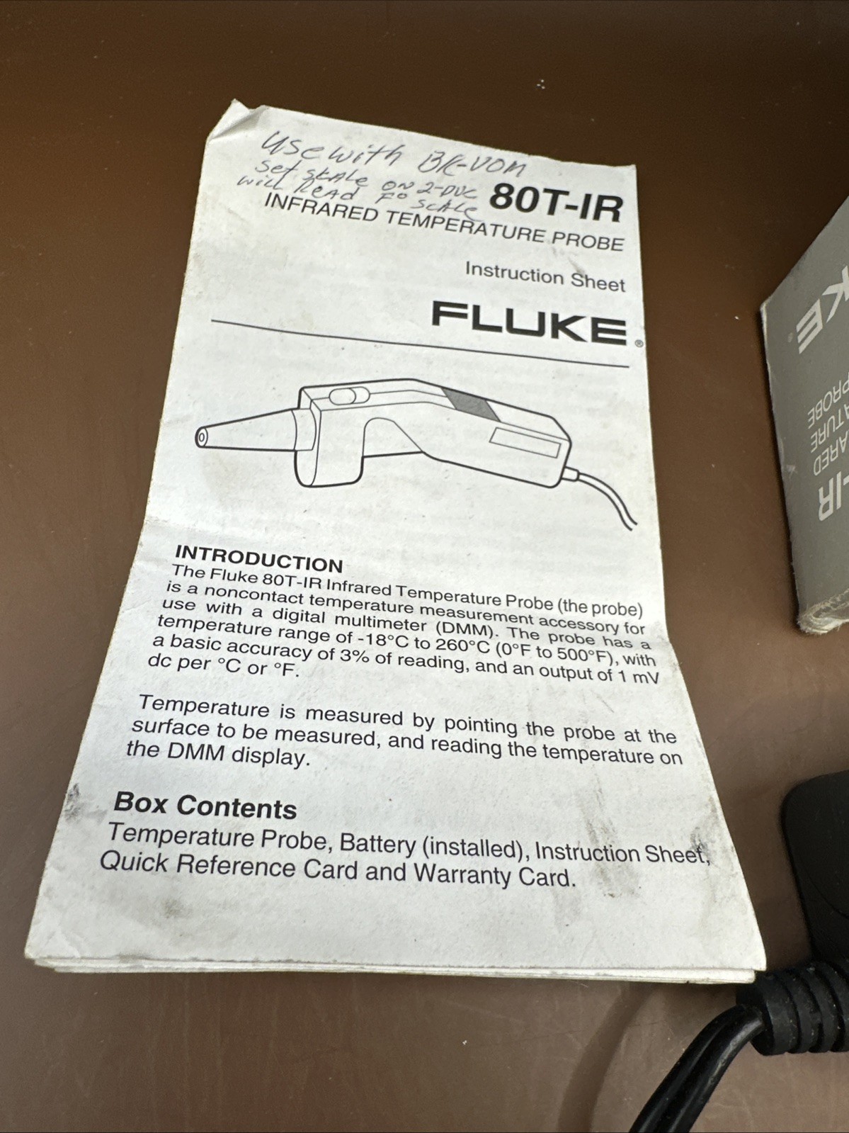 Fluke 80T-IR Infrared Temperature Probe