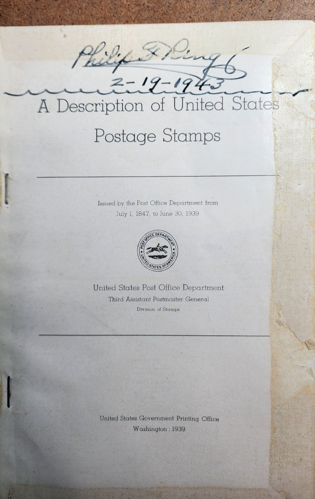 A Description of United States Postage Stamps 1847-1946 Vintage Reference Book