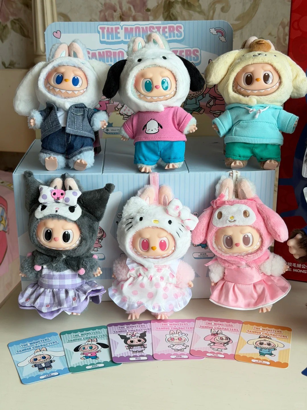 Authentic The Monsters x Sanrio Characters Series Blind Box Figures Toy Pendant