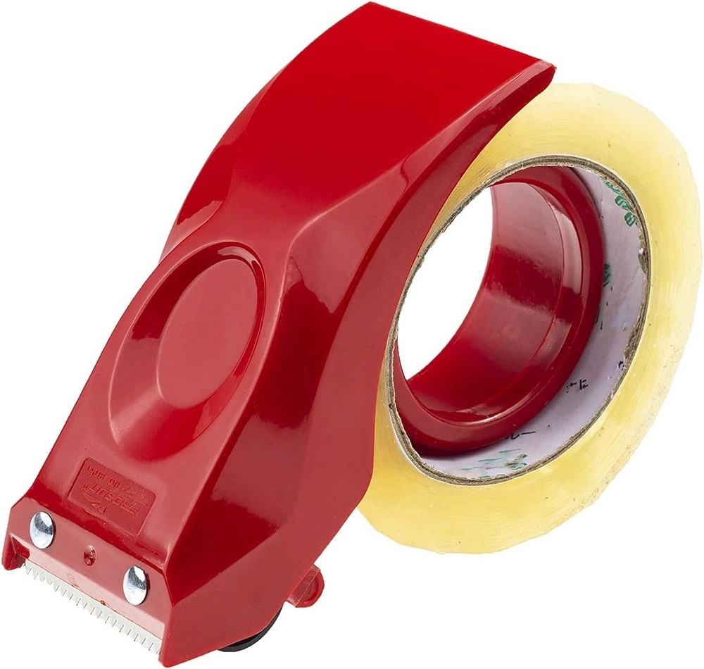 Efficient 2-Inch Tape Gun with Innovative Blade - Red Handheld Packaging Tool
