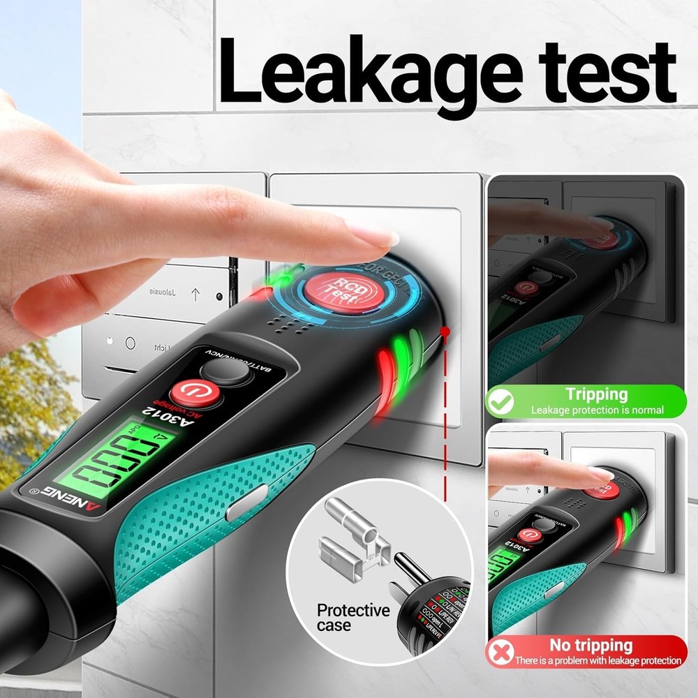Non Voltage Tester&Outlet Tester Receptacle Detector with Voltage LCD Display...