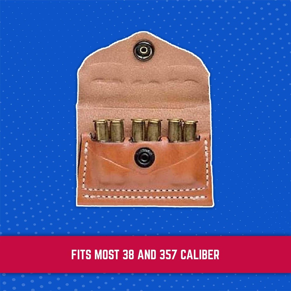 DeSantis 2X2X2 Cartridge Pouch, .38/.357 Caliber, Tan, Durable