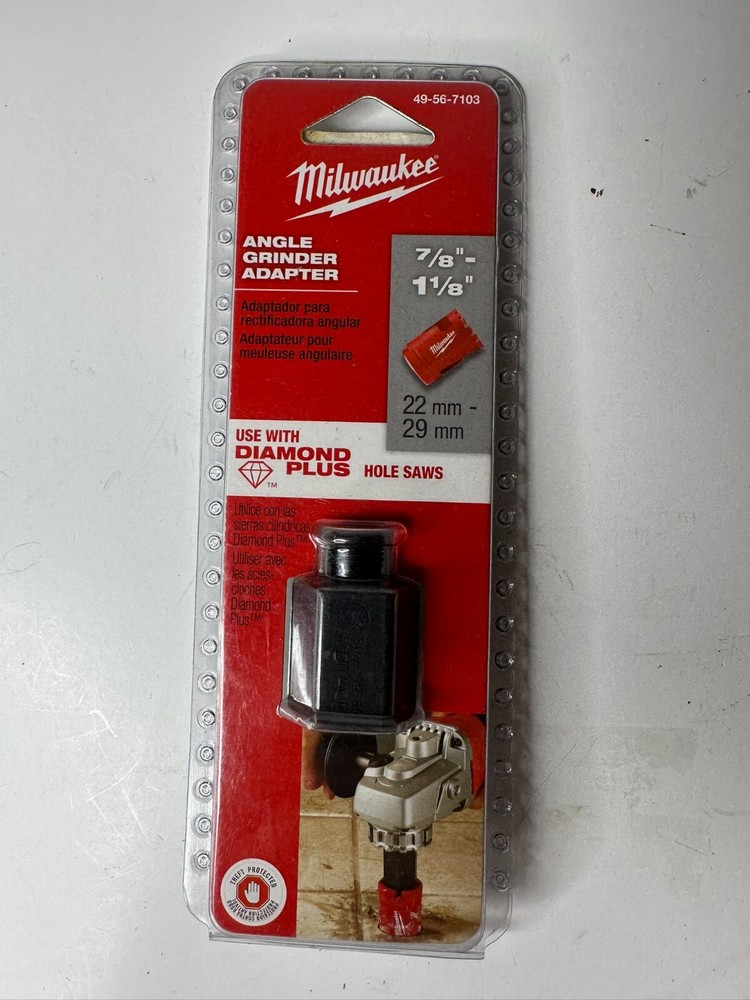 Milwaukee 49-56-7103 Angle Grinder Adapter (Small) for Diamond Plus Hole Saws