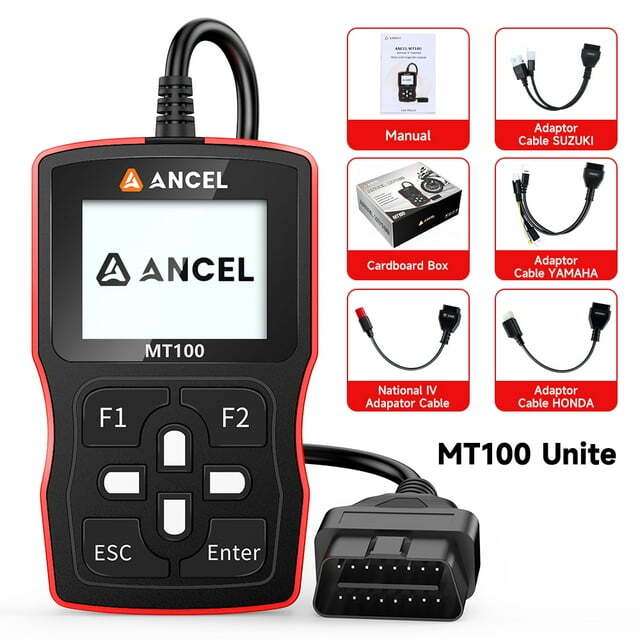 ANCEL MT100 Motorcycle Diagnostic Scan Tool Code Reader ABS Engine Code Scanner