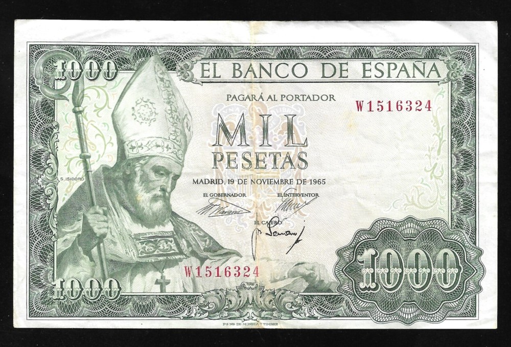 Spain - 1000 Pesetas Note - 1965 - P151 - VF+