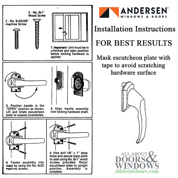 Andersen Window Handle For Sliding Window Locking Handle For Perma Shield Window