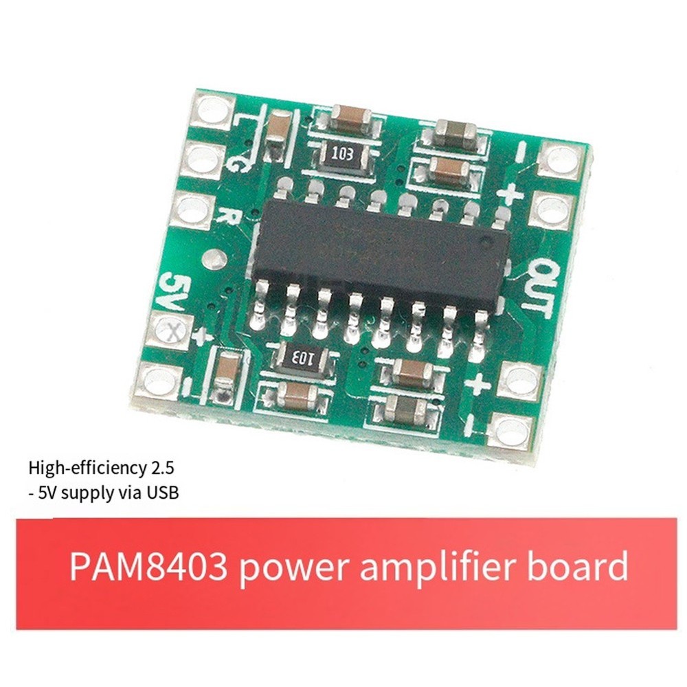 PAM8403 Digital Amplifier Board 2x3W Class D Efficiency 2.5V to 5V Range9545