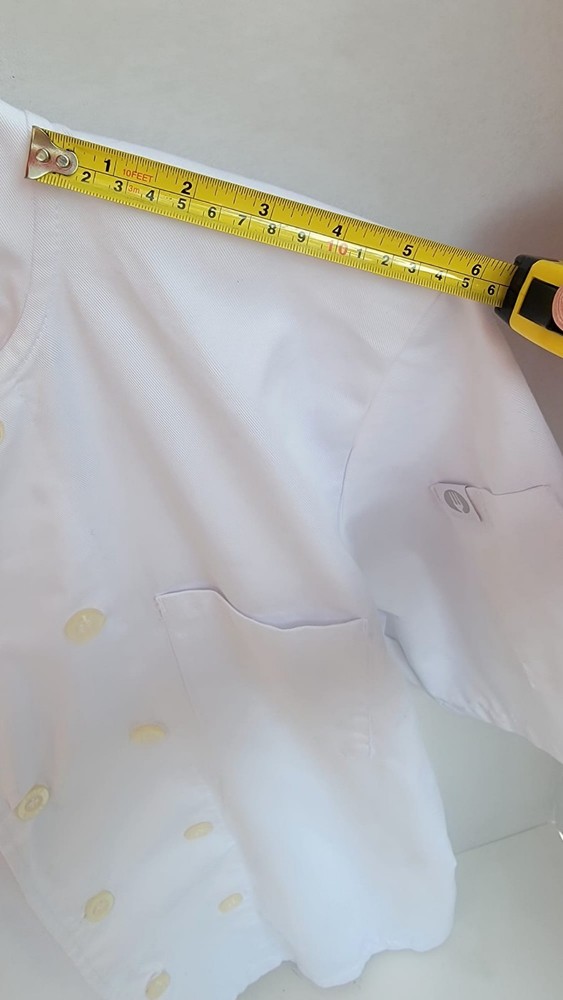 Chef Works White Short Sleeve Jacket - Size S. Read