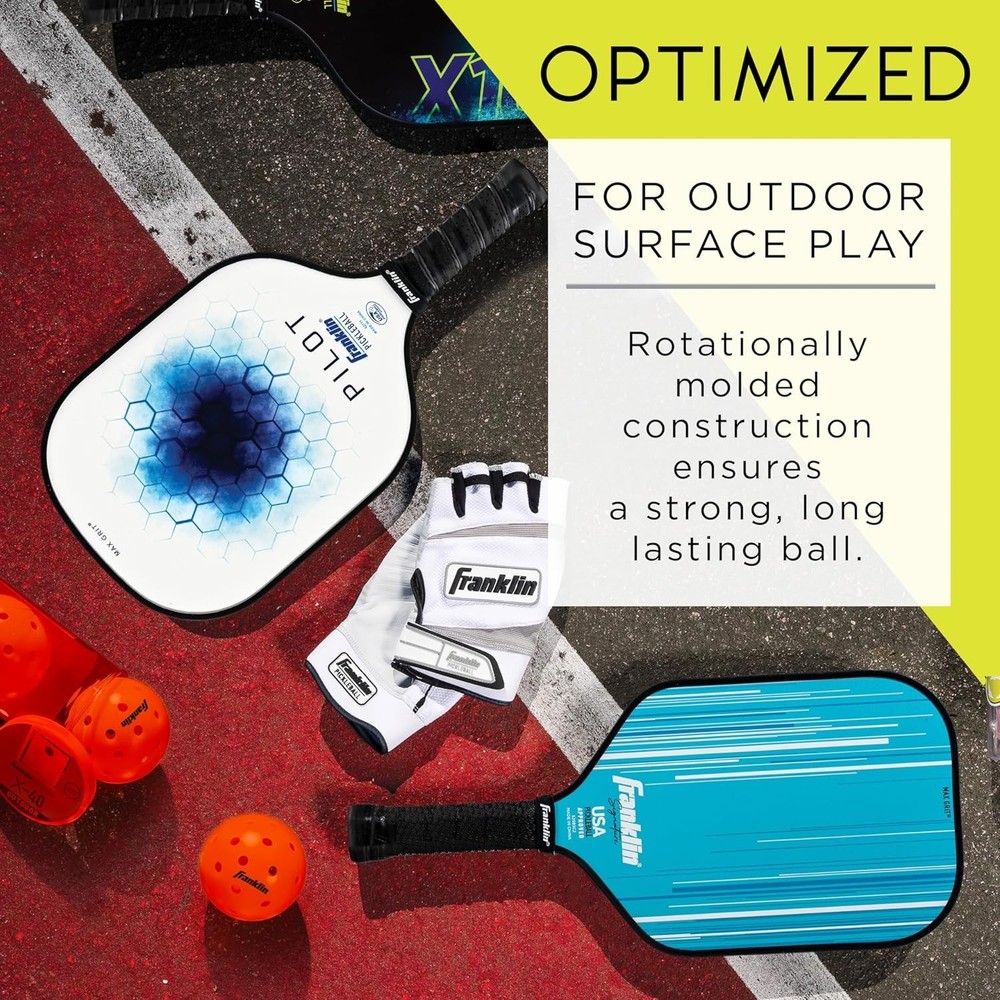 Official US Open Approved X-40 Pickleballs - 3 Pack - Durable and Precise