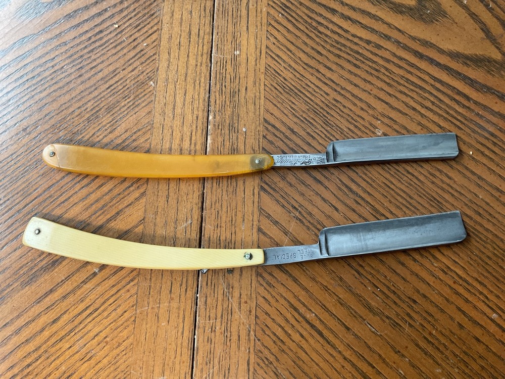 2 Atq Straight Razors with Original Boxes E1