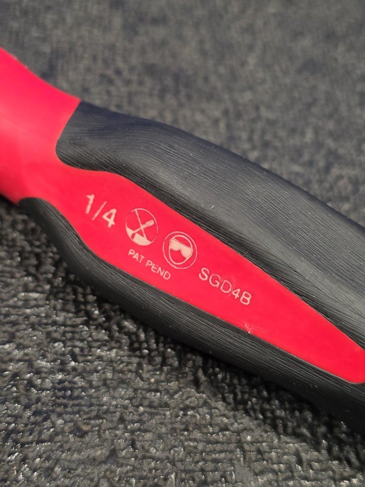 Snap-on Tools SGD4B RED 1/4" Flat Slotted Head Screwdriver Handle