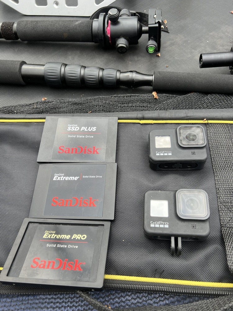 Professional filming gear.
