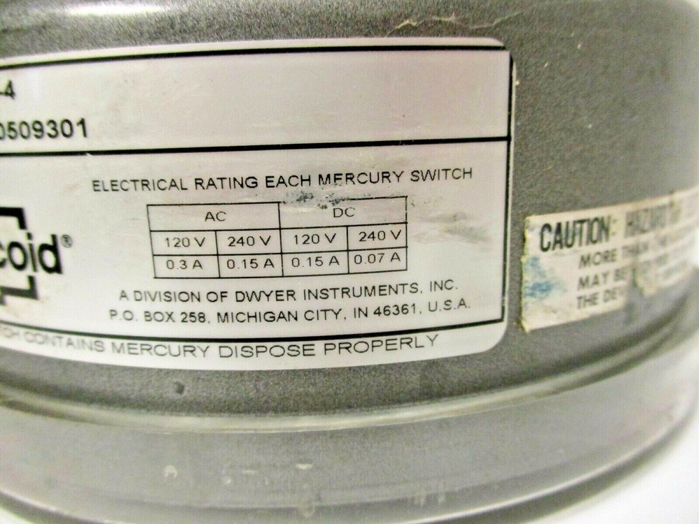 MERCOID TEMPERATURE SWITCH, DS-235-3-4