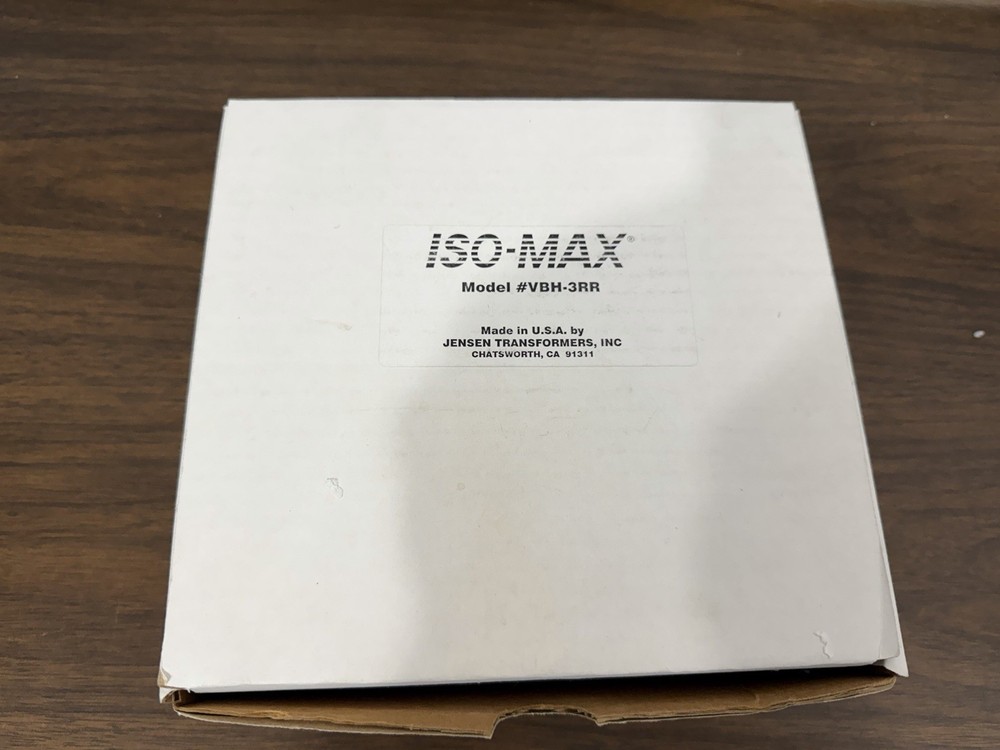 Jensen Transformers ISO-MAX VBH-3RR Studio Quality Isolator/Corrector 3Component