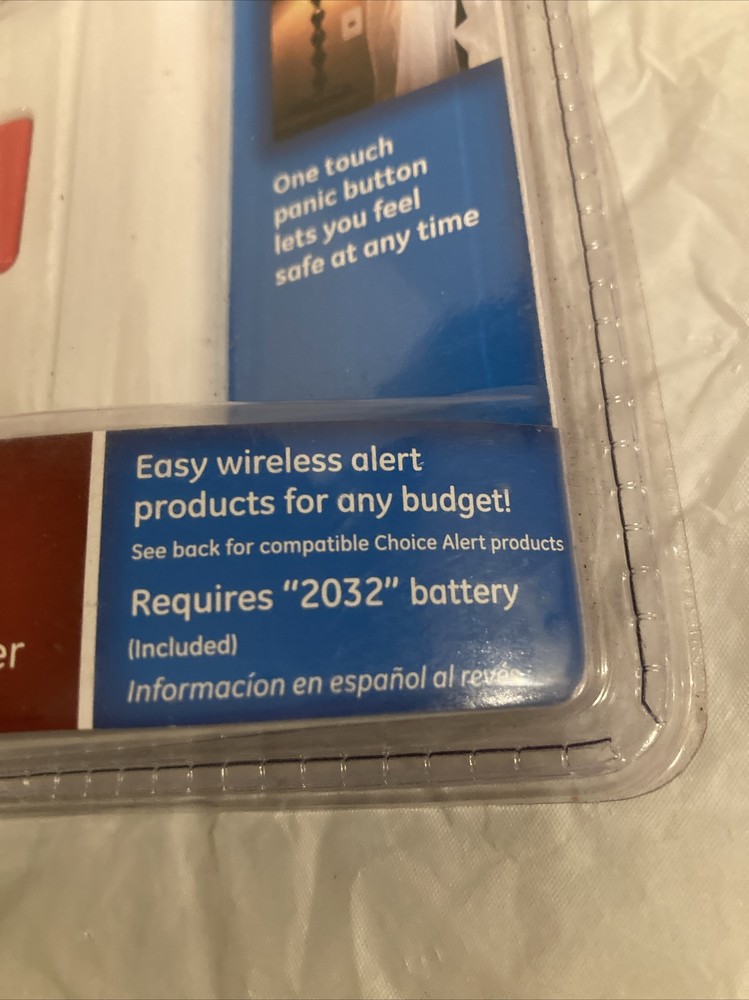 GE Clear Choice Wireless Alarm System Panic Button #45145