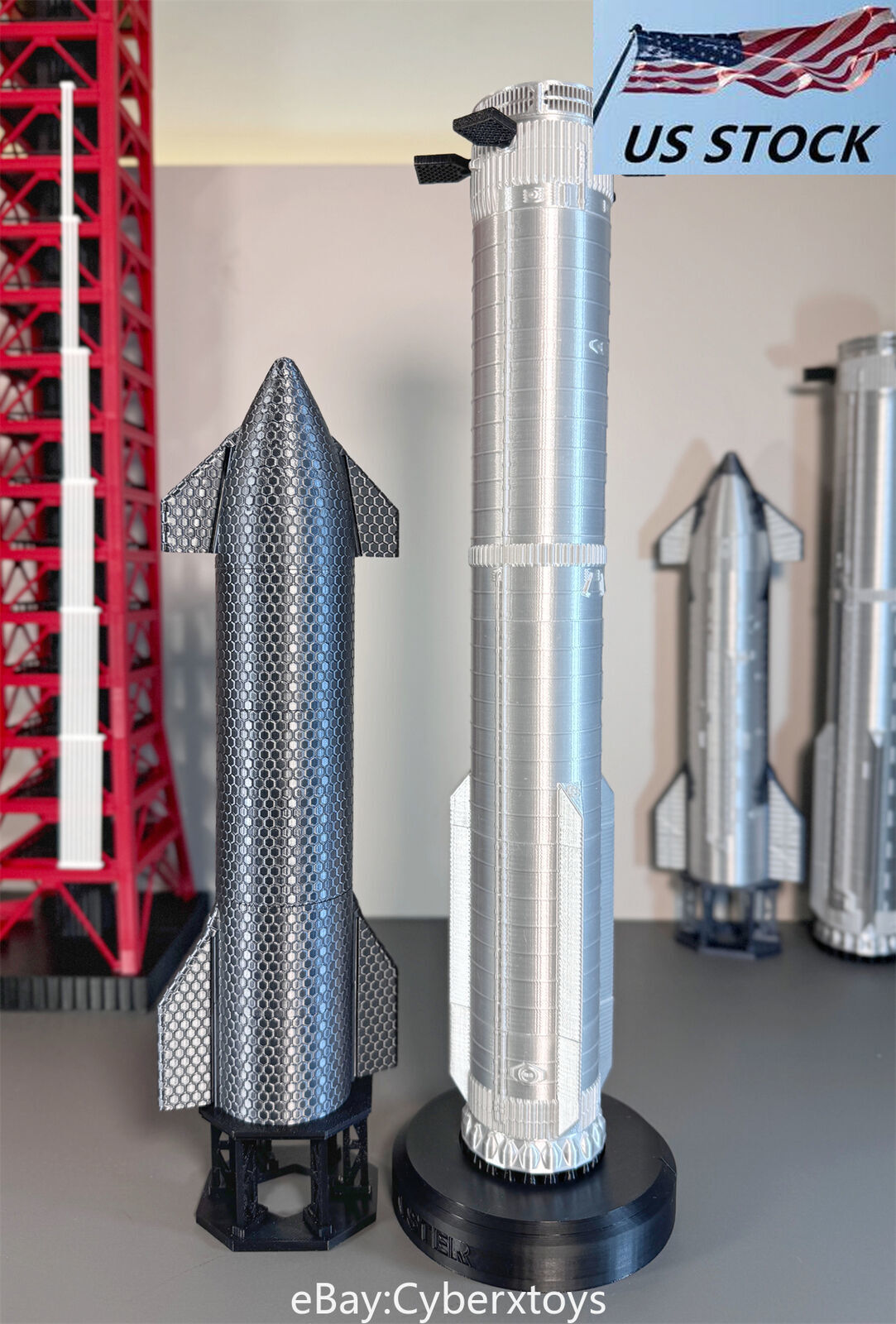 1:200 SpaceX Starship Rocket Model Magnetic Attraction Assemble Decompres