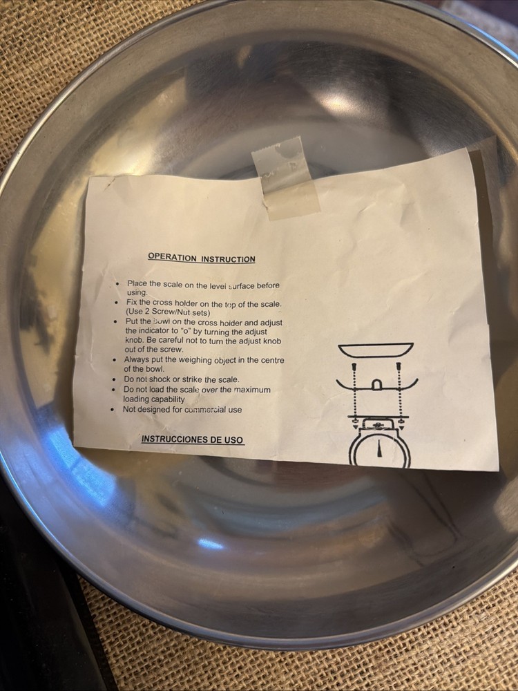 Mechanical Kitchen Scale Black With Silver Bowl