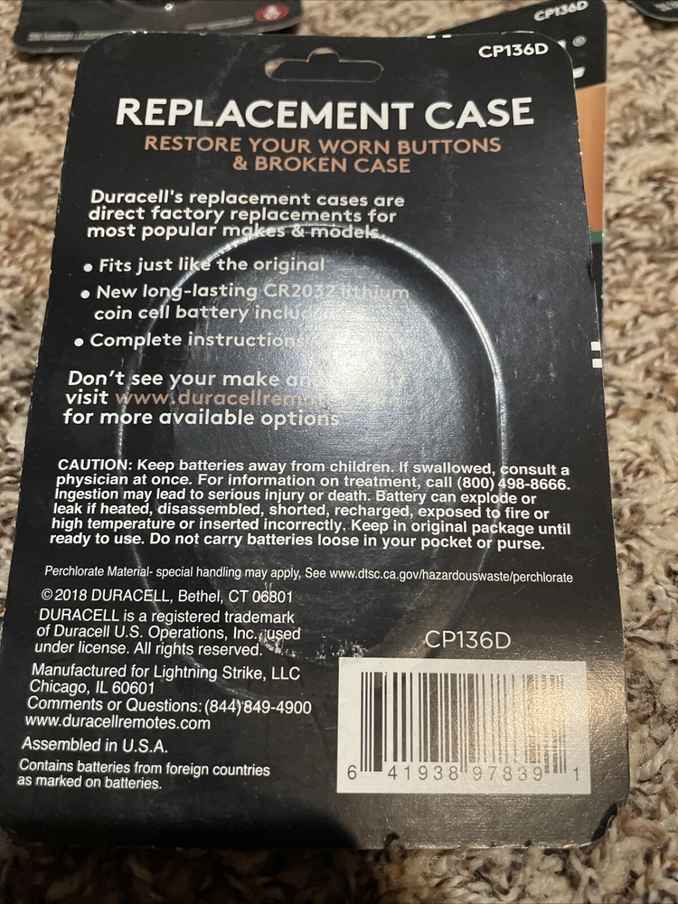 2Toyota Duracell Replacement Case CP136D Restore Worn Buttons & Broken Case