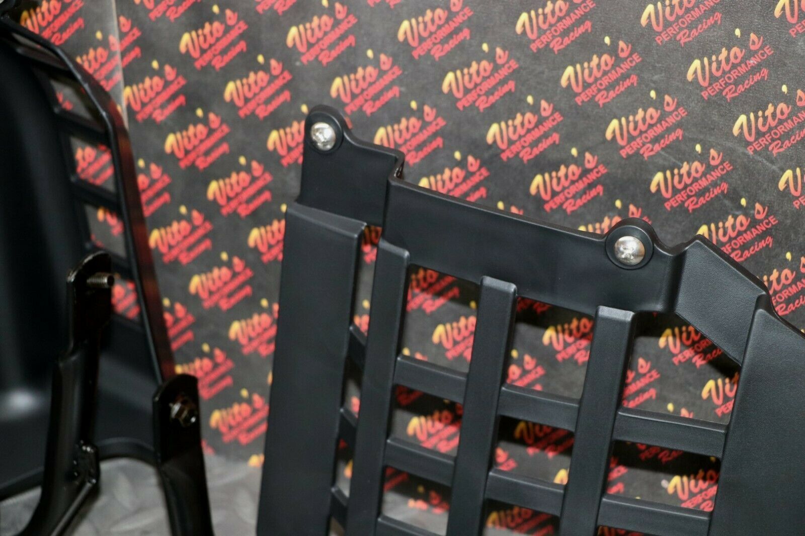 Black Heel Guards footrest Yamaha Banshee nerf bars plastics + HARDWARE BOLT KIT